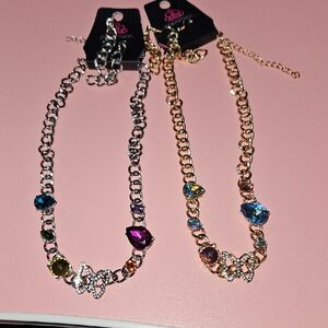 Colorful Butterfly Necklace Set